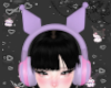 :3 purple kuromi headset