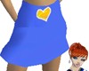 blue skirt with heart