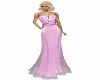 Pink Cowl Neck Gown