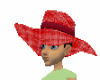 red plaid floppy hat