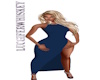 dark blue slitted dress
