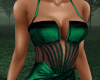 Satin Gown - Emerald