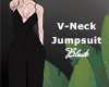 V-Neck Jumpsuit | Black