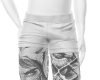 Unisex White Boxer Tatts