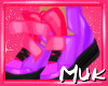 {J} Gummy Shoe Purp/Pink