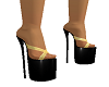 Strapped Gold Heels