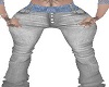 Blue Lace Belt Jeans