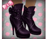 Dark purple short boots