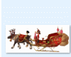 santa raindeer sleigh