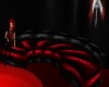 Curve Sofa Red Black Pvc