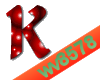The letter K (Red)