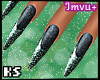 Green Glitter Nails