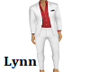 White/Red 3 Pc Suit