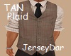 Classy Vest Plaid Tan