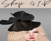black flower hat