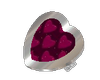 Dark pink heart ring (Z)