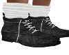 Blk Boots White Socks