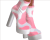 ! Coral Cow Bootie