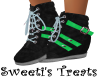 blk & green runner boot