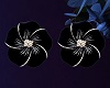 Black Flowers Earrings