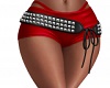 Stud Shorts -Red Hot