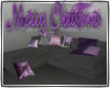 purple/grey sofa