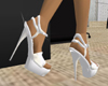 white super high heels