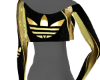 *AD!DAS Gold/Black Top