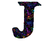 Letter J Neon Spider&Web