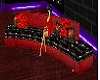 (jl) black and red couch