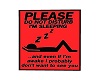 M/F DND Sleep Head Sign