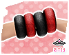 ® Black/Red Bangles R