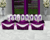 purple weddin party tabl