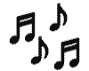 Musical notes animated