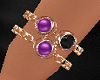 Gold Bracelets Purple
