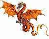 sticker orange dragon