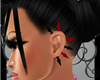 Ear Spikes Black and Red