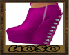 Wedge Purple Boots