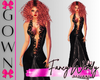 Silk Plunge Gown - Black