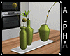 :: 3 Vase Set Green