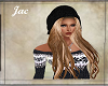JAC..KNITTED BLK HAT W H