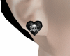 heart skull earrings <3