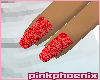 Cherry Sparkle Nails