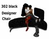 302 blk designer chair