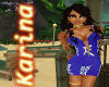 -K- Mini Dress blue ornt