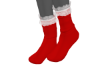 Socks rufle red