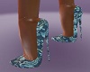 Blue print heels