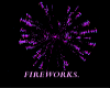 pink/purple firework.