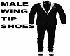 Black White Suit Wingtip