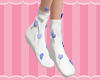 ! Heart blue socks